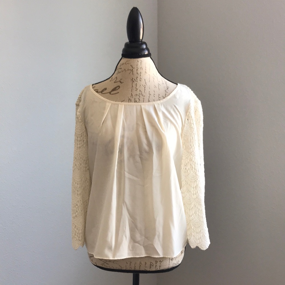 BCBGeneration Sheer Lace Top - Picture 6 of 8